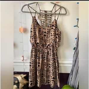 Three pink hearts mini summer dress